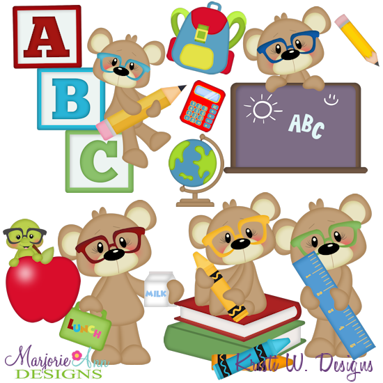 Payton Goes To School SVG Cutting Files Includes Clipart - Click Image to Close